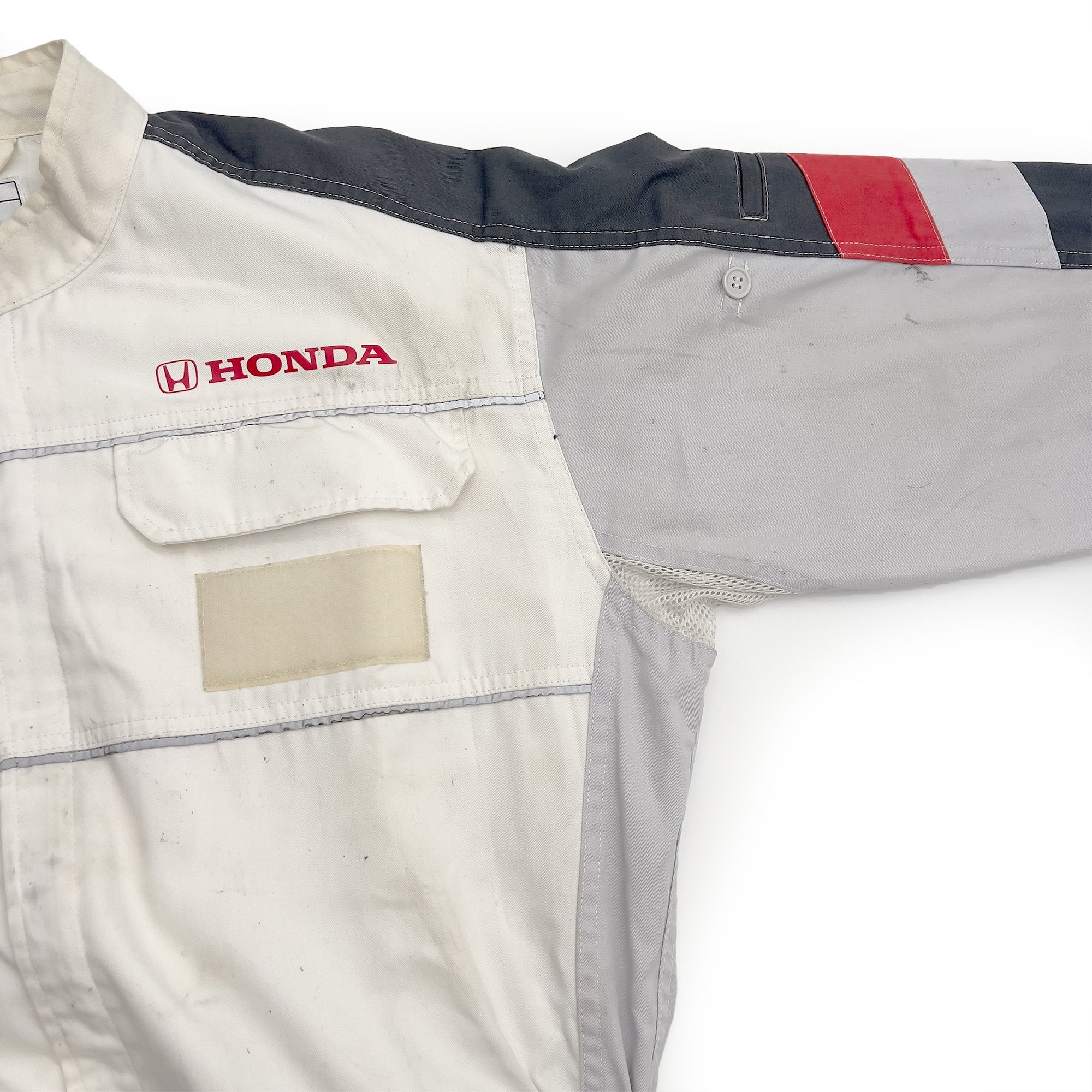 Retro JDM Japan Honda Summer Jumpsuit Coveralls Tsunagi White - Sugoi JDM