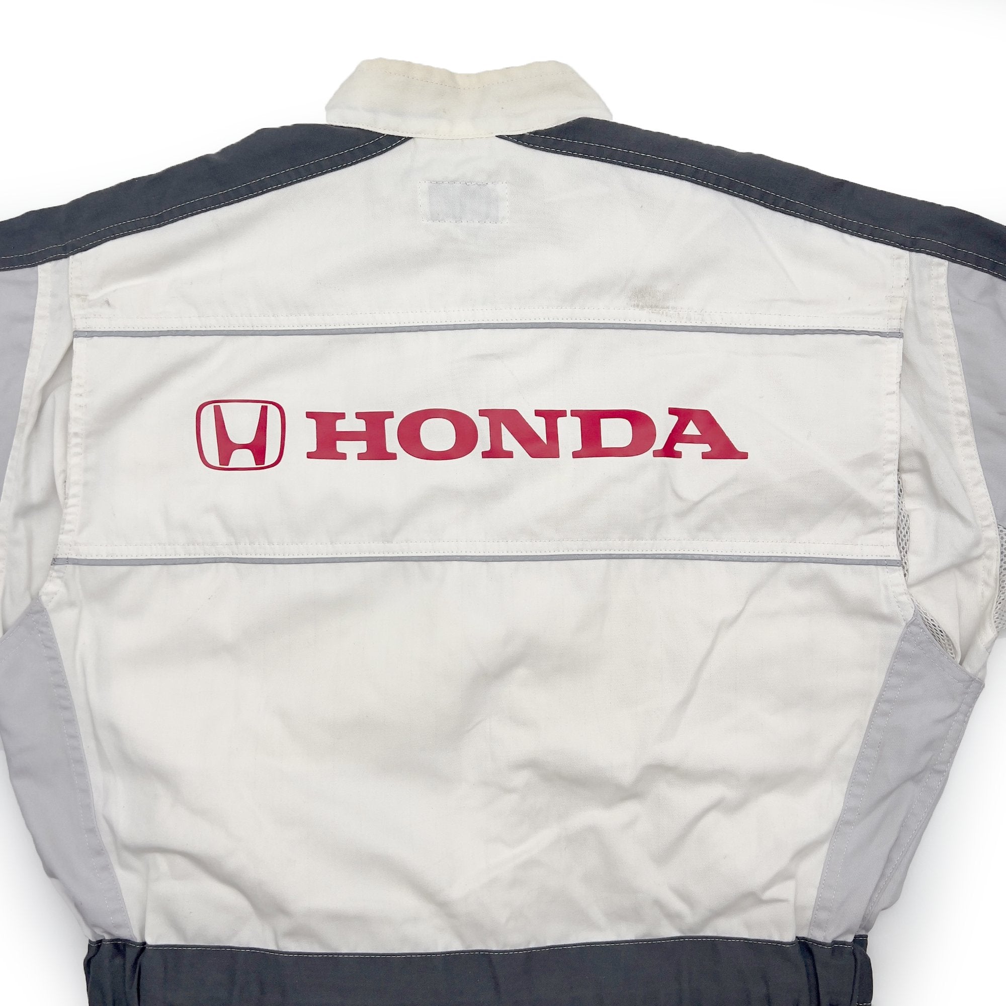 Retro JDM Japan Honda Summer Jumpsuit Coveralls Tsunagi White - Sugoi JDM