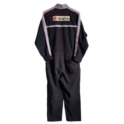 Retro JDM Japan Idemitsu Oil Mechanic Summer Coveralls Tsunagi Black - Sugoi JDM