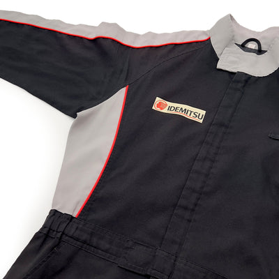 Retro JDM Japan Idemitsu Oil Mechanic Summer Coveralls Tsunagi Black - Sugoi JDM