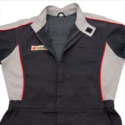 Retro JDM Japan Idemitsu Oil Mechanic Summer Coveralls Tsunagi Black - Sugoi JDM