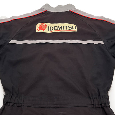 Retro JDM Japan Idemitsu Oil Mechanic Summer Coveralls Tsunagi Black - Sugoi JDM