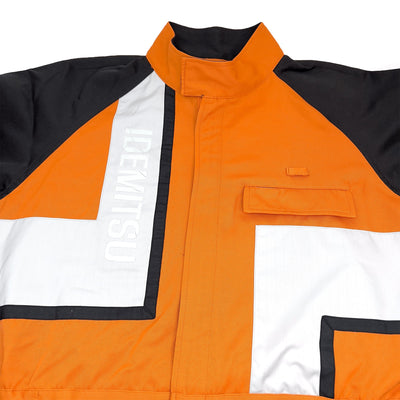 Retro JDM Japan Idemitsu Reflective Anti Static Jumpsuit Tsunagi Orange - Sugoi JDM