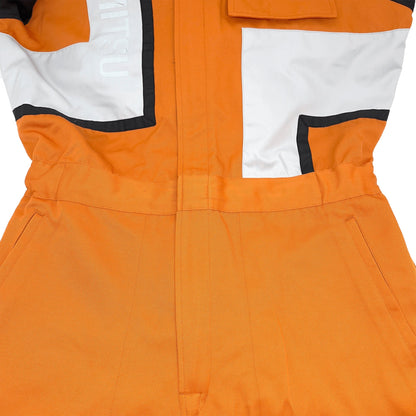 Retro JDM Japan Idemitsu Reflective Anti Static Jumpsuit Tsunagi Orange - Sugoi JDM