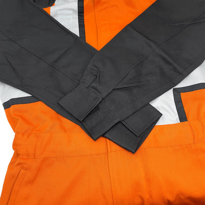 Retro JDM Japan Idemitsu Reflective Anti Static Jumpsuit Tsunagi Orange - Sugoi JDM