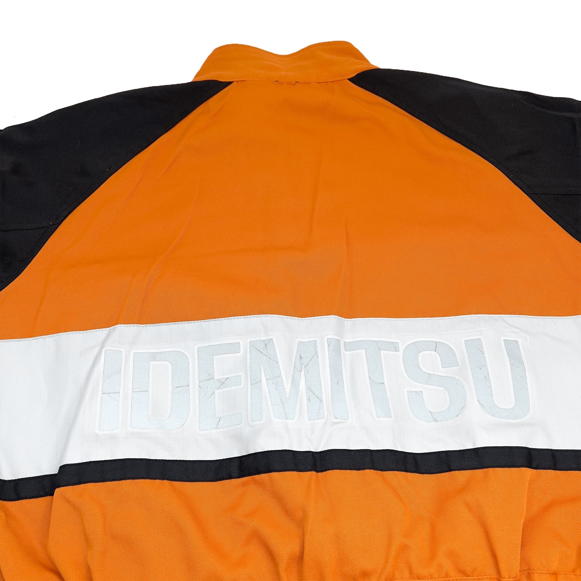 Retro JDM Japan Idemitsu Reflective Anti Static Jumpsuit Tsunagi Orange - Sugoi JDM