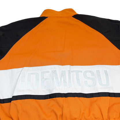 Retro JDM Japan Idemitsu Reflective Anti Static Jumpsuit Tsunagi Orange - Sugoi JDM