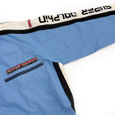 Retro JDM Japan Nankai Performance Super Dolphin Coveralls Tsunagi Blue - Sugoi JDM