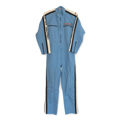 Retro JDM Japan Nankai Performance Super Dolphin Coveralls Tsunagi Blue - Sugoi JDM