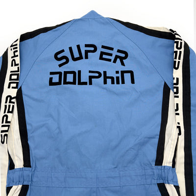 Retro JDM Japan Nankai Performance Super Dolphin Coveralls Tsunagi Blue - Sugoi JDM