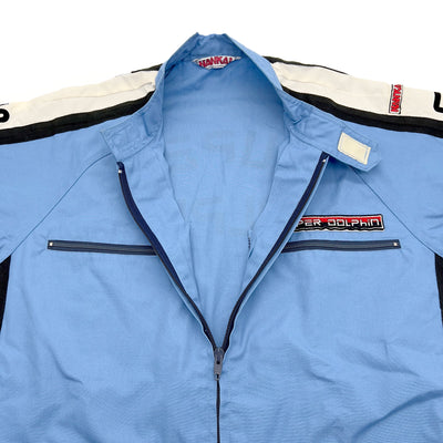 Retro JDM Japan Nankai Performance Super Dolphin Coveralls Tsunagi Blue - Sugoi JDM