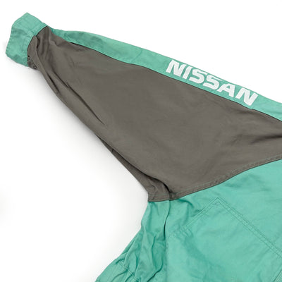 Retro JDM Japan Showa Kanagawa Nissan Motor Club Tsunagi Coverall Green - Sugoi JDM