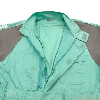 Retro JDM Japan Showa Kanagawa Nissan Motor Club Tsunagi Coverall Green - Sugoi JDM