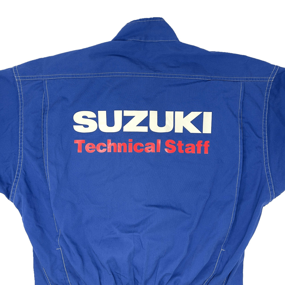 Retro JDM Japan Suzuki Short Sleeve Summer Mechanic Coveralls Tsunagi Blue - Sugoi JDM