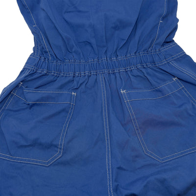 Retro JDM Japan Suzuki Short Sleeve Summer Mechanic Coveralls Tsunagi Blue - Sugoi JDM