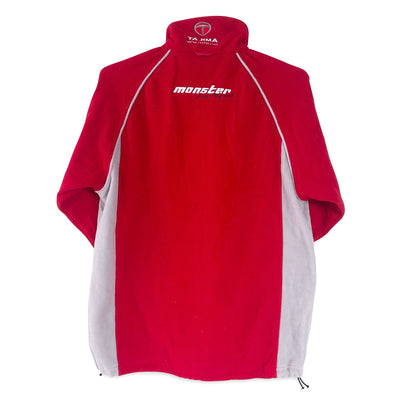 Retro JDM Japan Tajima Corporation Monster Sport Fleece Jacket Red - Sugoi JDM