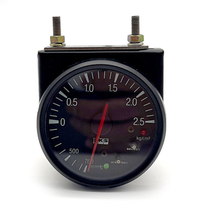 Retro JDM Japan Universal HKS Boost Gauge Meter Black E6CP-11821 60mm - Sugoi JDM