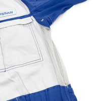 Retro JDM Nissan Summer Tsunagi Coverall Jumpsuit Long Sleeve Blue - Sugoi JDM