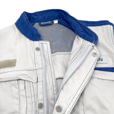 Retro JDM Nissan Summer Tsunagi Coverall Jumpsuit Long Sleeve Blue - Sugoi JDM