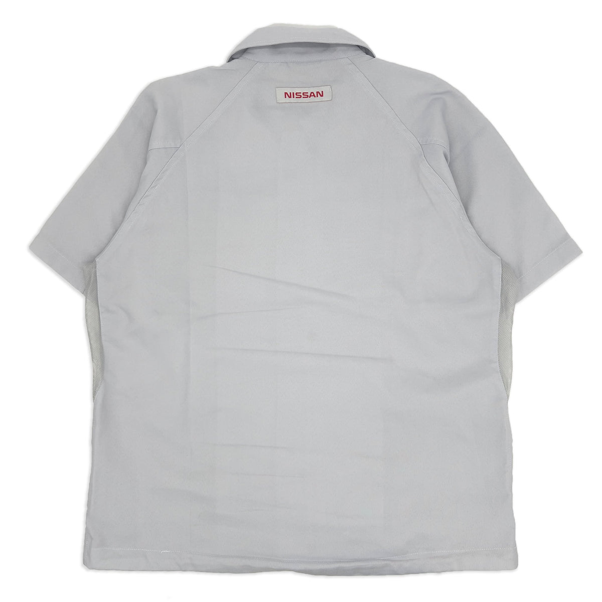 Retro JDM Nissan Technician Mechanic Summer Short Sleeve Staff Jacket Grey - Sugoi JDM
