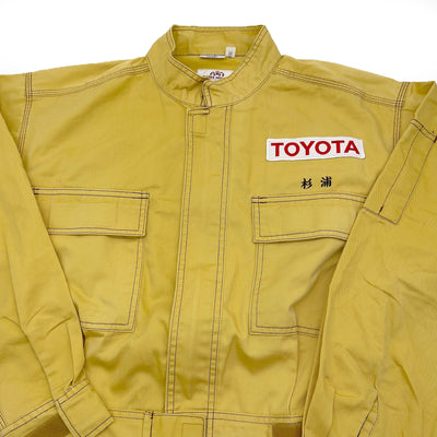 Retro JDM Toyota Corporate Coveralls Summer Tsunagi Mechanic Suite Brown - Sugoi JDM