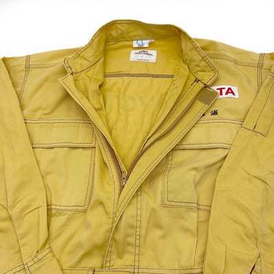 Retro JDM Toyota Corporate Coveralls Summer Tsunagi Mechanic Suite Brown - Sugoi JDM