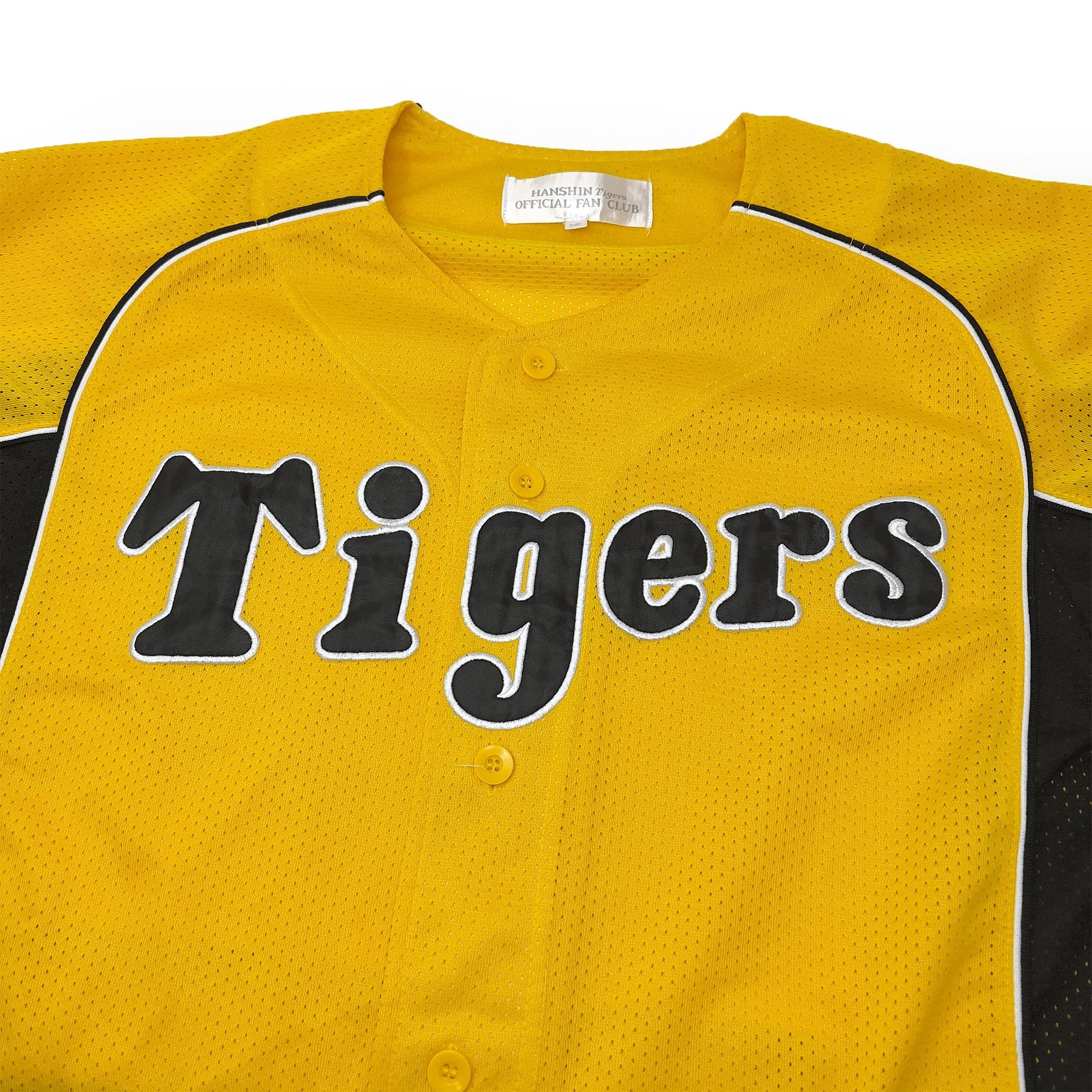 Retro Japan Hanshin Tigers Baseball Fan Club Light Pin Stripe Jersey White  – Sugoi JDM