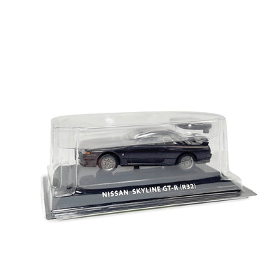 Retro Nissan Road Car Trajectory Shokugan GT-R R32 Midnight Purple Diecast 1:64 - Sugoi JDM