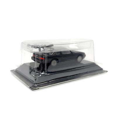 Retro Nissan Road Car Trajectory Shokugan Silvia Q's S13 Super Black Diecast 1:64 - Sugoi JDM