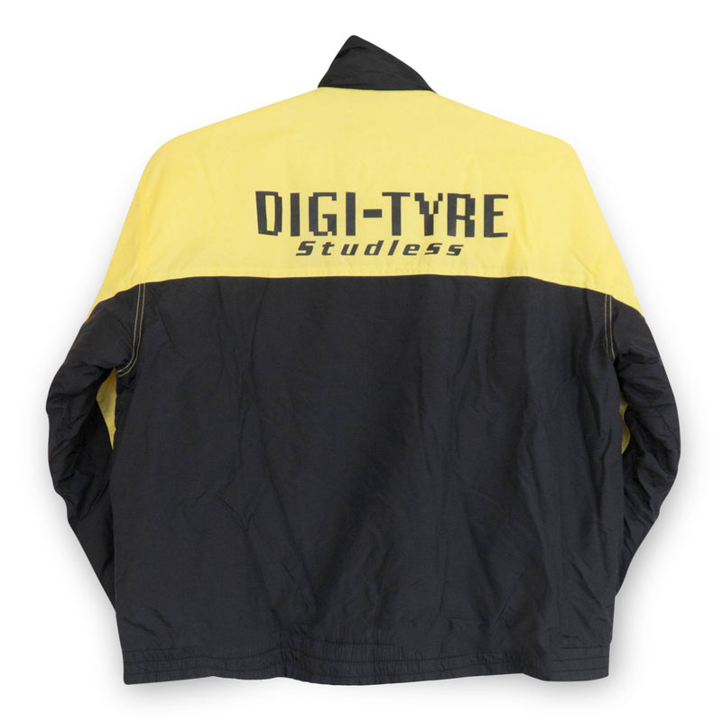 Retro Showa 1990s Japan JDM Dunlop Digi Tyre Staff Jumper Jacket Yellow - Sugoi JDM