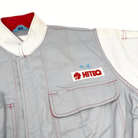 Retro Showa Era Japan JDM Nissan Hiteq Tsunagi Mechanics Coverall Uniform Grey - Sugoi JDM