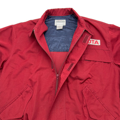 Retro Showa Era Japan JDM Toyota Tecno Mechanics Uniform Jacket Red - Sugoi JDM