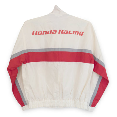 Retro Showa Era JDM Japan Honda Racing Team Light Jacket White - Sugoi JDM