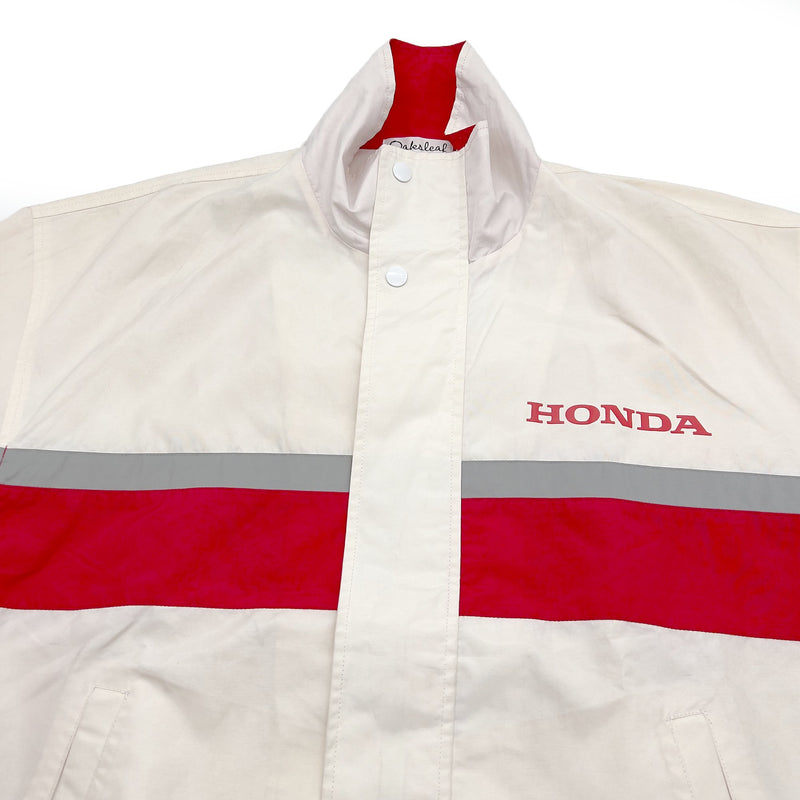 Retro Showa Era JDM Japan Honda Racing Team Light Jacket White - Sugoi JDM