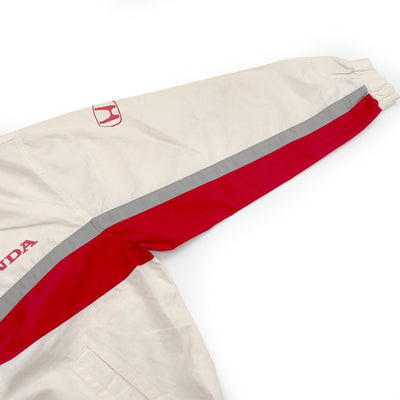 Retro Showa Era JDM Japan Honda Racing Team Light Jacket White - Sugoi JDM