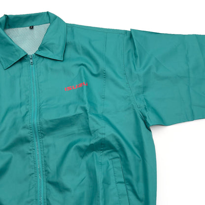 Retro Showa Era JDM Japan Isuzu Workers Mechanic Windbreaker Jacket Green - Sugoi JDM