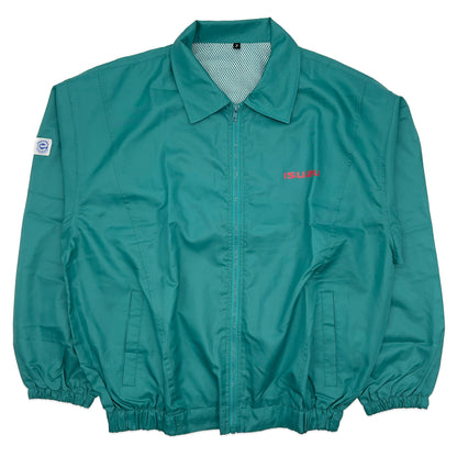 Retro Showa Era JDM Japan Isuzu Workers Mechanic Windbreaker Jacket Green - Sugoi JDM