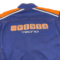 Retro Toyota Vista Tecno Summer Tsunagi Automotive Mechanic Jumpsuit Blue - Sugoi JDM