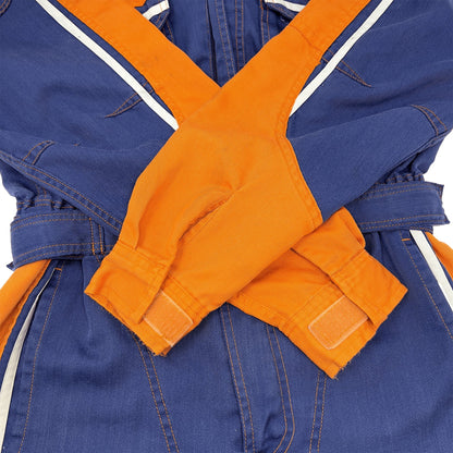 Retro Toyota Vista Tecno Summer Tsunagi Automotive Mechanic Jumpsuit Blue - Sugoi JDM