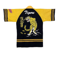 Retro Vintage Japanese Baseball Hanshin Tigers Matsuri Happi Coat Yukata Kimono - Sugoi JDM