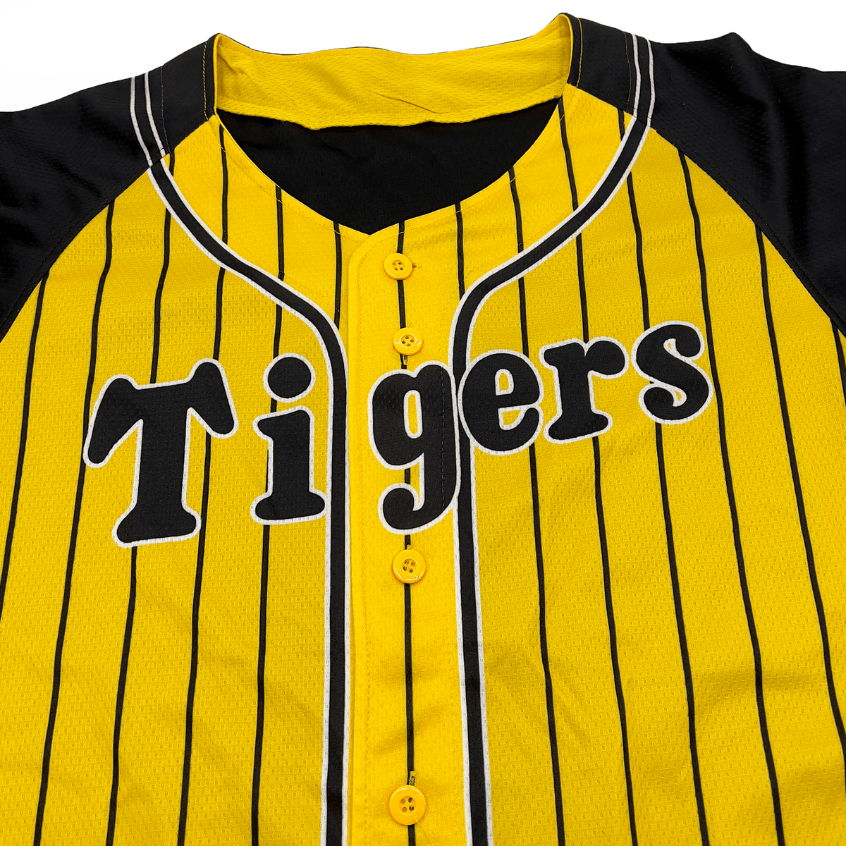 Retro Japan Promotional Hanshin Tigers Pin Stripe Baseball Light Jersey  Yellow – Sugoi JDM