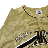 Shirts & Tops L Official Japan NPB Hokkaido Nippon Ham Fighters Baseball Knit Jersey Gold 2010