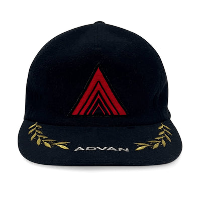 Vintage 1990s JDM Japan Advan Yokohama Felt Victory Hat Cap Black - Sugoi JDM
