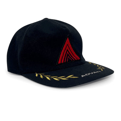 Vintage 1990s JDM Japan Advan Yokohama Felt Victory Hat Cap Black - Sugoi JDM