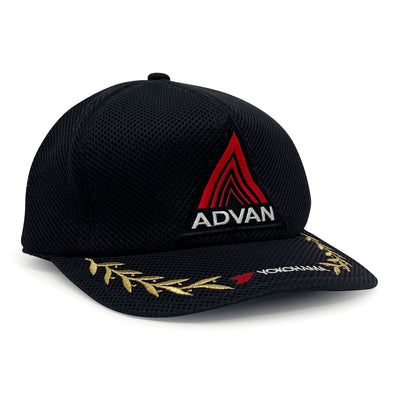 Vintage 1990s JDM Japan Advan Yokohama Mesh Victory Hat Cap Black - Sugoi JDM