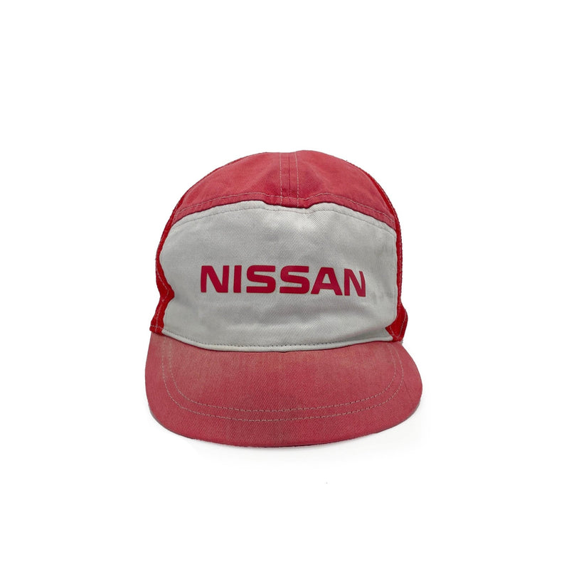 Vintage Japanese JDM Nissan Red Stage Mechanic Uniform Hat Cap - Sugoi JDM