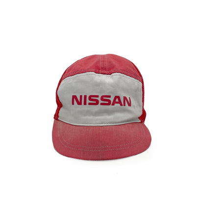Vintage Japanese JDM Nissan Red Stage Mechanic Uniform Hat Cap - Sugoi JDM