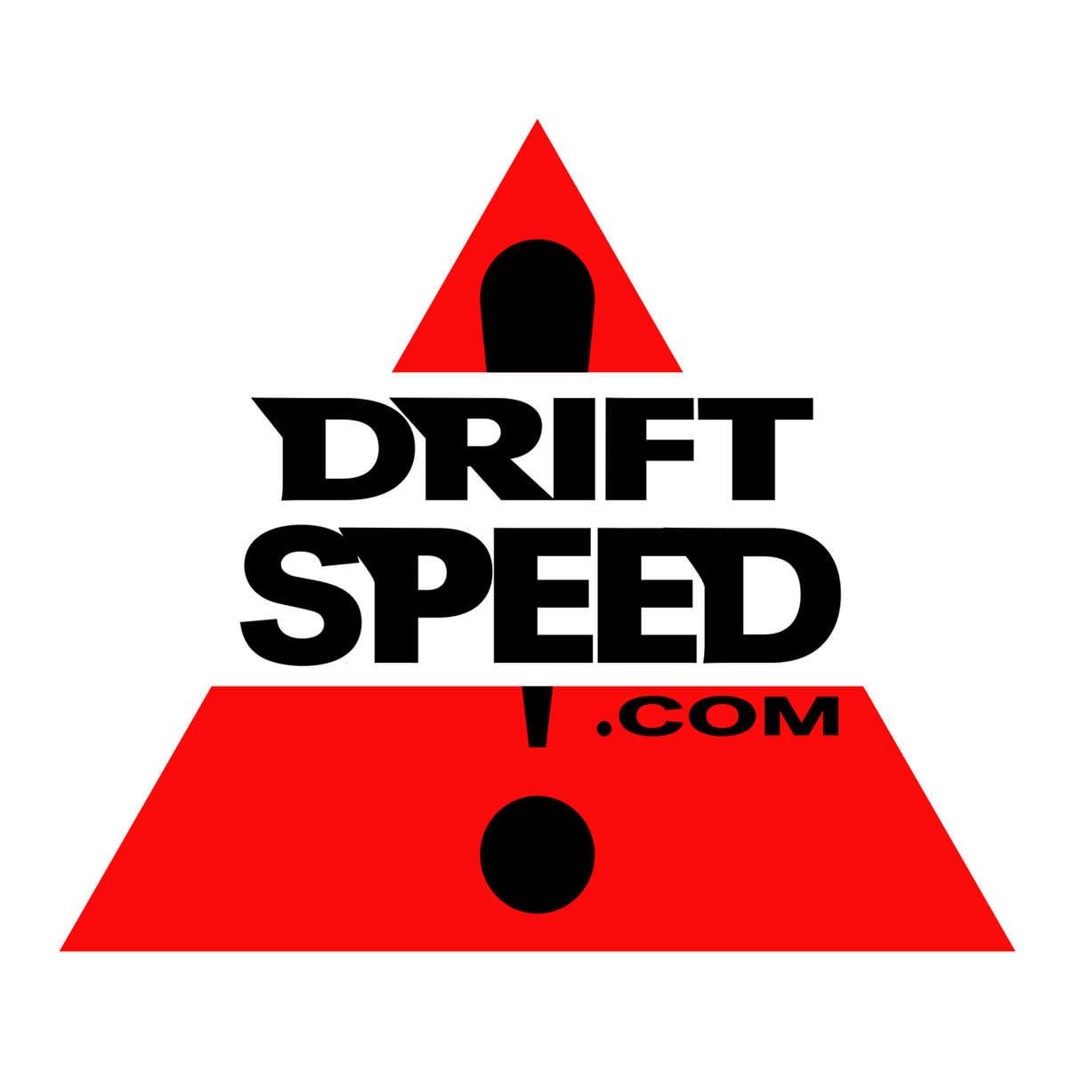 Vintage Official Drift Speed Caution Triangle Sticker Decal - Sugoi JDM
