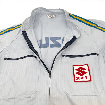 Vintage Showa Era JDM Japan Suzuki Mechanic Coveralls Tsunagi Light Blue - Sugoi JDM