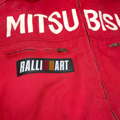 Vintage WRC JDM Japan Ralliart Mitsubishi Motors Mechanic Coveralls Tsunagi Red - Sugoi JDM